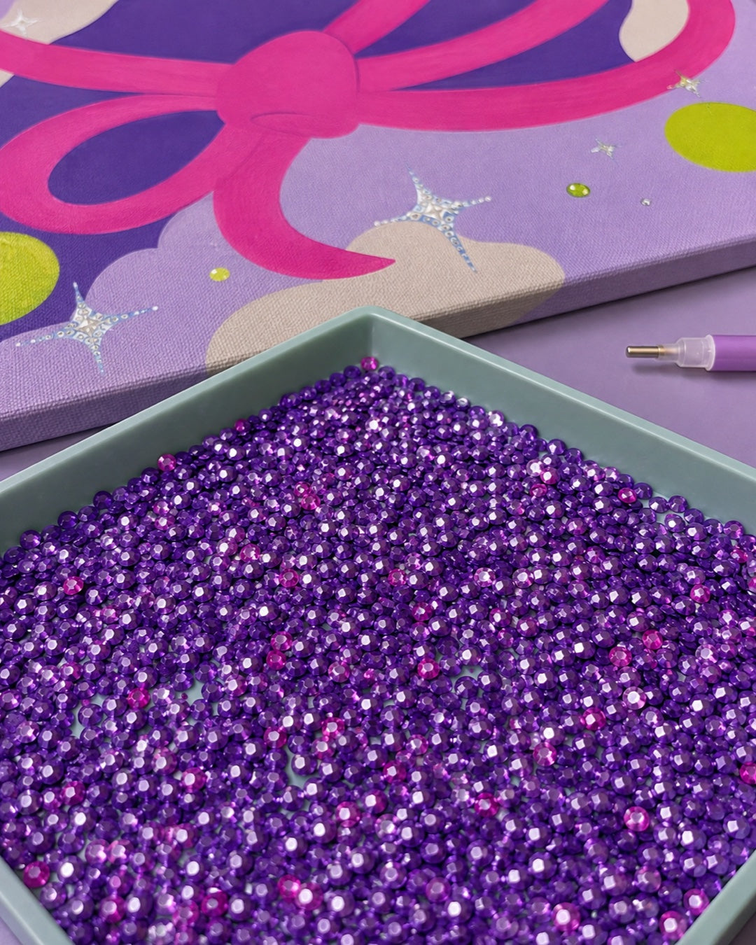 Diamond art mosaic — editorial illustration